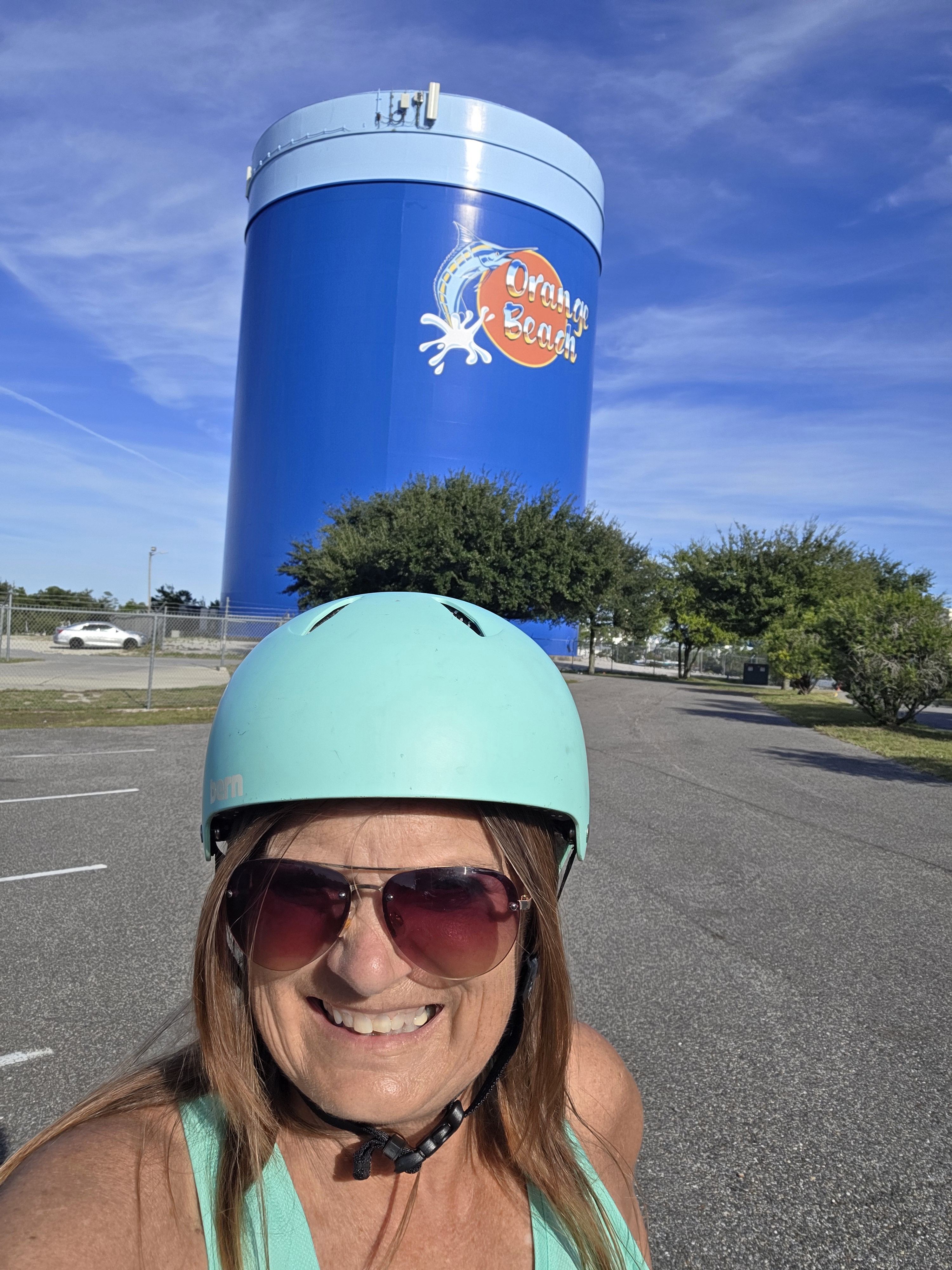 Sara on bike trail in Orange Beach, Alabama