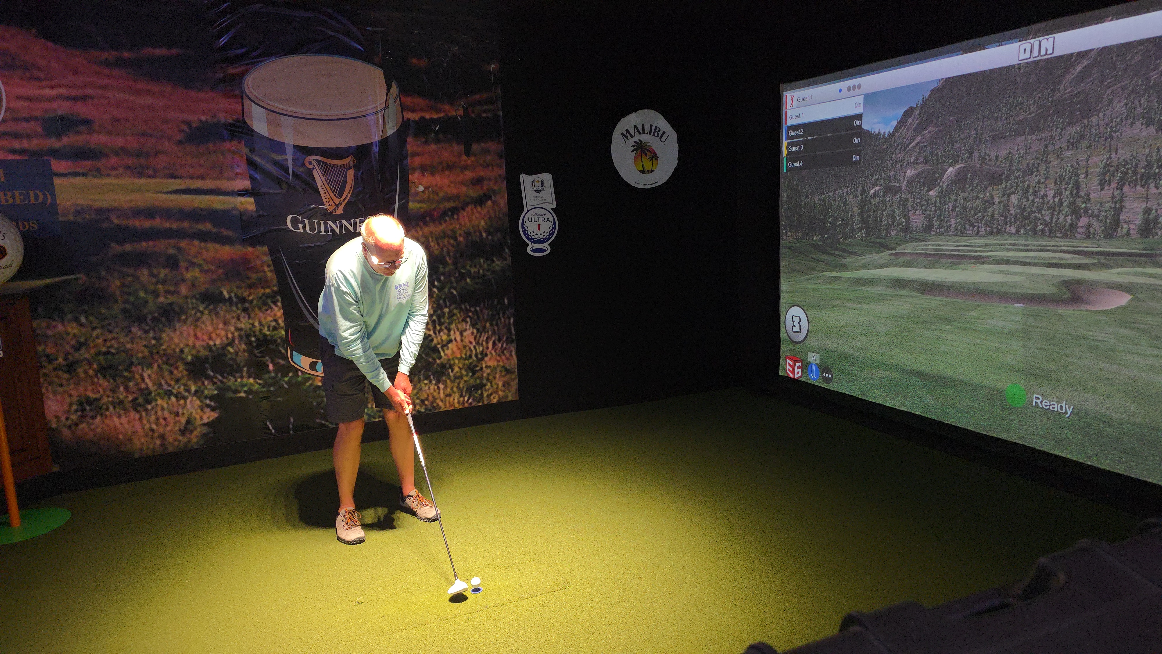 Golf Simulator at Fat Guy's Pub and Grub In Auburn, Iowa