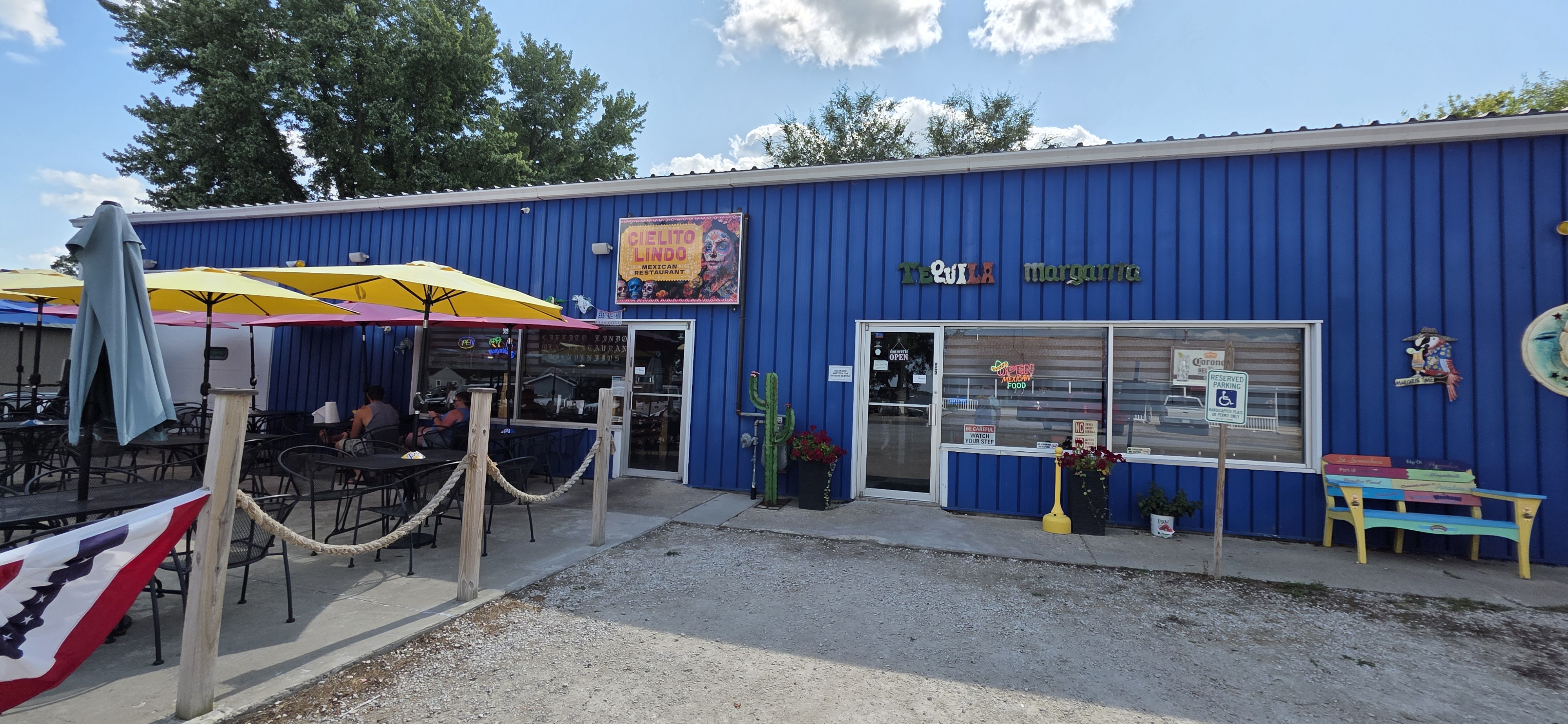 Building of Lindo Mexican Restaurant- Lake View, Iowa.