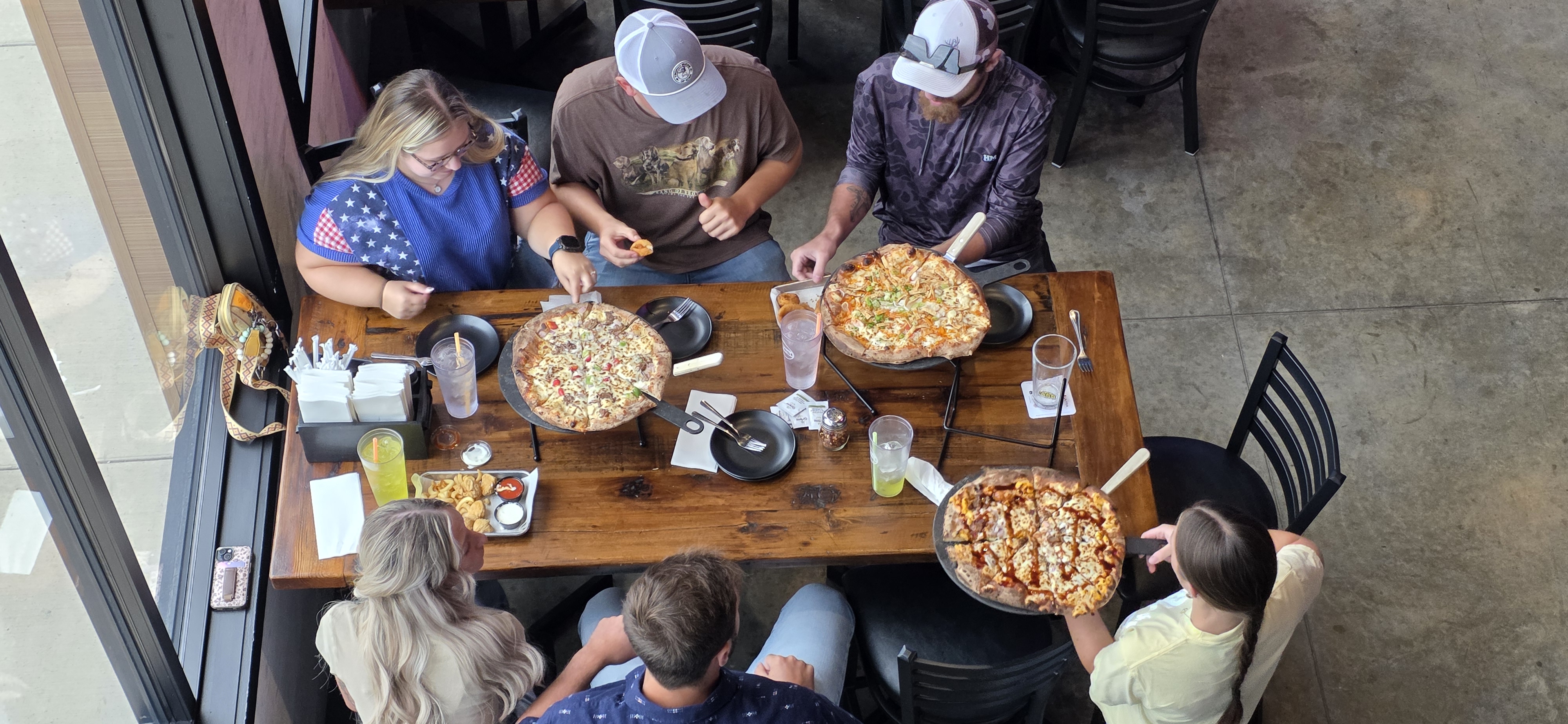 Pizza at Soak'd in Lake View Iowa.